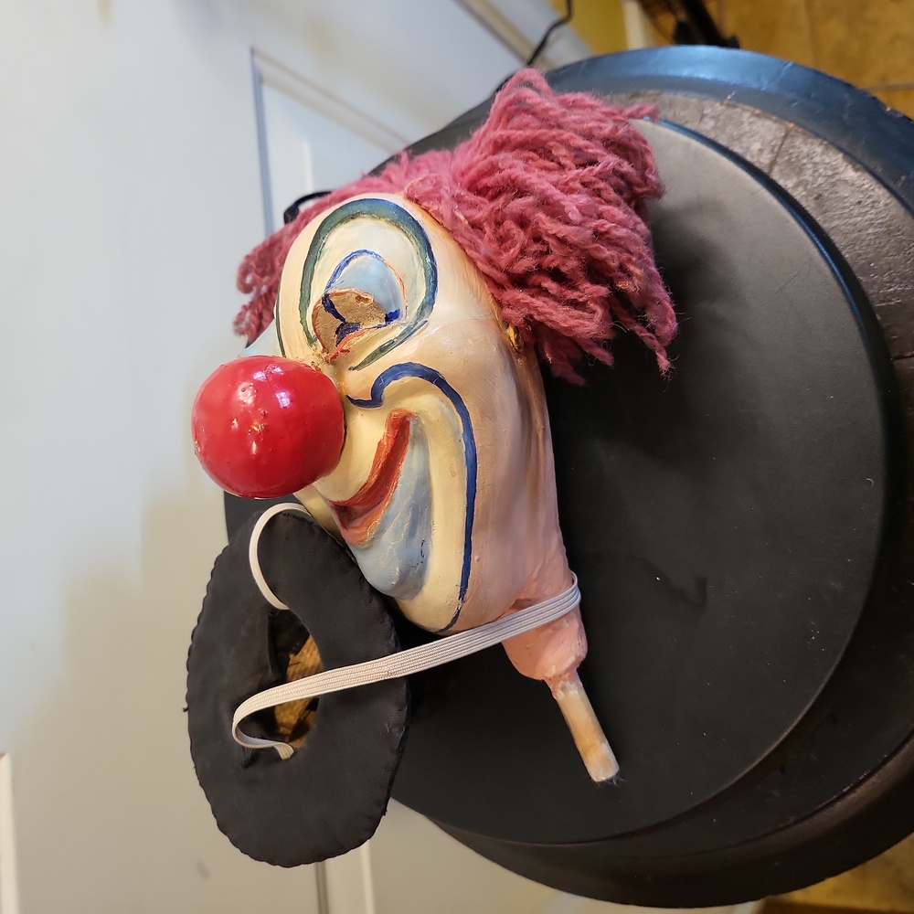 Antique Hand Carved and Painted Puppet Clown Head 🤡 - Picture 12 of 14